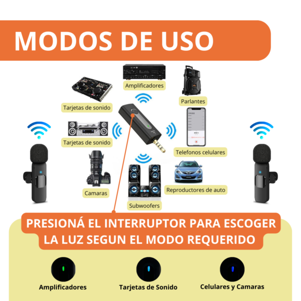 2 Microfonos Inalambricos Corbatero Jack 3.5mm Camara Video Para Celular Pc Parlante Entrevistas Streaming - Image 5