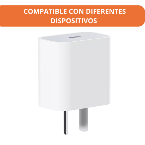 Adaptador Carga Rapida 18w Usb Tipo C Cargador De Pared 220v - Image 2