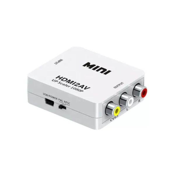 Adaptador Convertidor Hdmi A Rca Proyector Audio Video Pc Tv