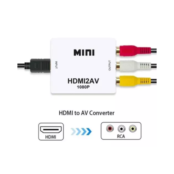 Adaptador Convertidor Hdmi A Rca Proyector Audio Video Pc Tv - Image 3