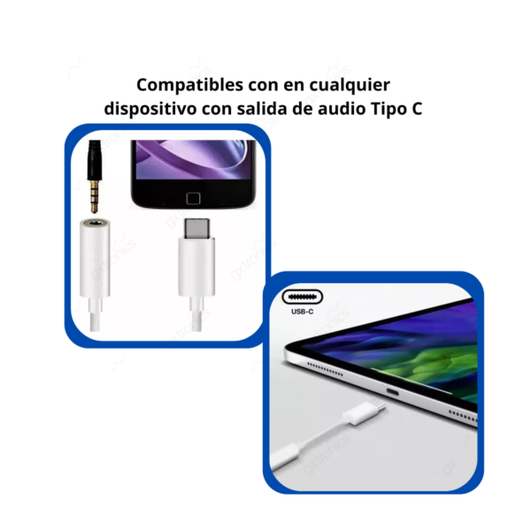 Adaptador Tipo C Macho A Miniplug 3.5 Mm Hembra Para Celular - Image 3