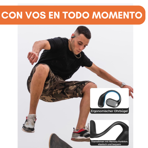 Auriculares Inalambricos Bluetooth Open Ear Deportivo Tactil - Image 10