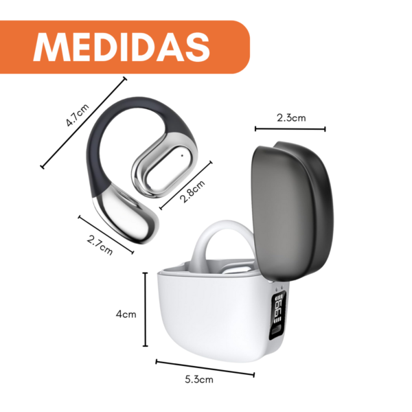 Auriculares Inalambricos Bluetooth Open Ear Deportivo Tactil - Image 9