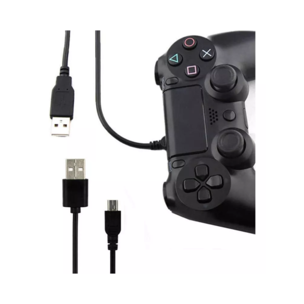 Cable De Carga Mando Control Play 4 Micro Usb V8 2.2 Metros - Image 3