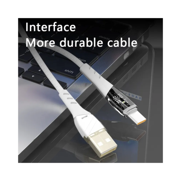 Cable De Carga Rapida 3.1 A Usb A Tipo C Con Luz Led Mallado - Image 6