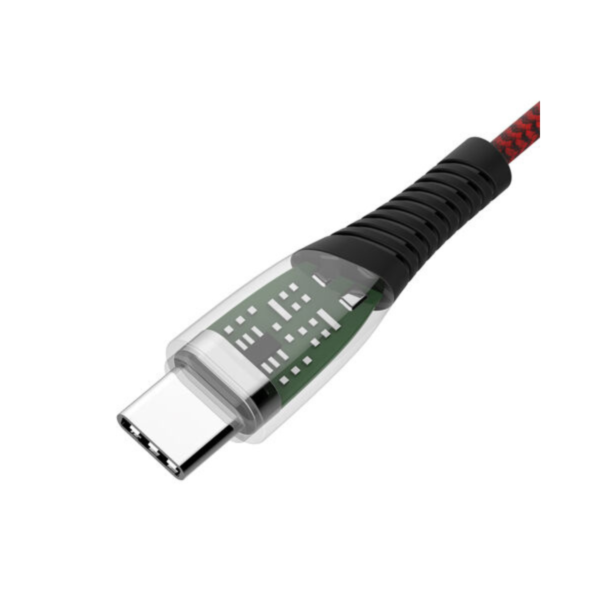 Cable De Carga Rapida 3.1 A Usb A Tipo C Con Luz Led Mallado - Image 4