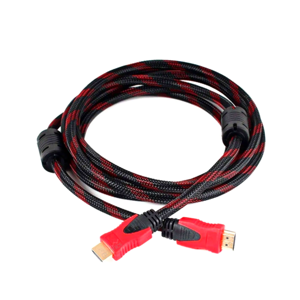 Cable Hdmi 1.5 Metros Oro Mallado Doble Filtro V1.4 Hd 3d 4k
