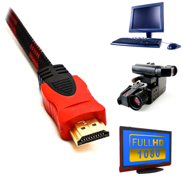 Cable Hdmi 1.5 Metros Oro Mallado Doble Filtro V1.4 Hd 3d 4k - Image 2
