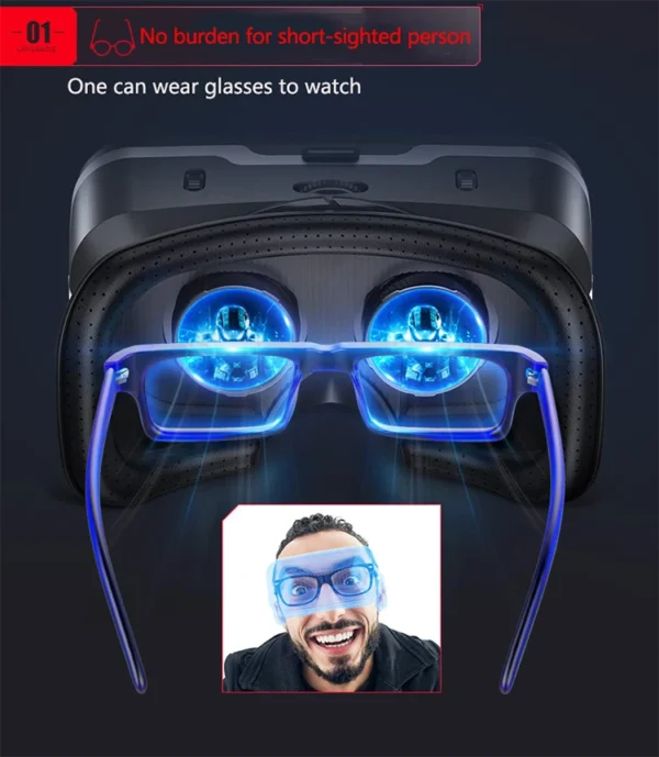 Gafas VR 3D para Smartphones 7" – Inmersivas con Auriculares - Image 5