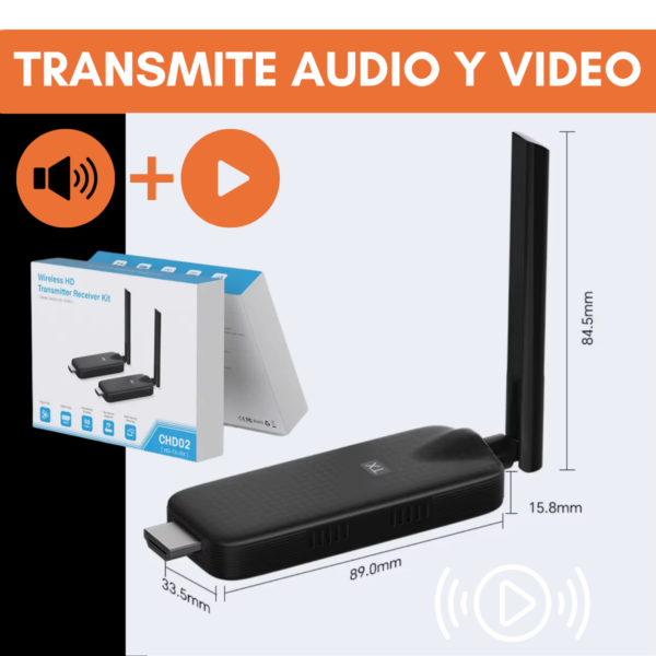 Receptor HDMI Inalámbrico 1080P - 50m Alcance, Plug & Play - Image 7