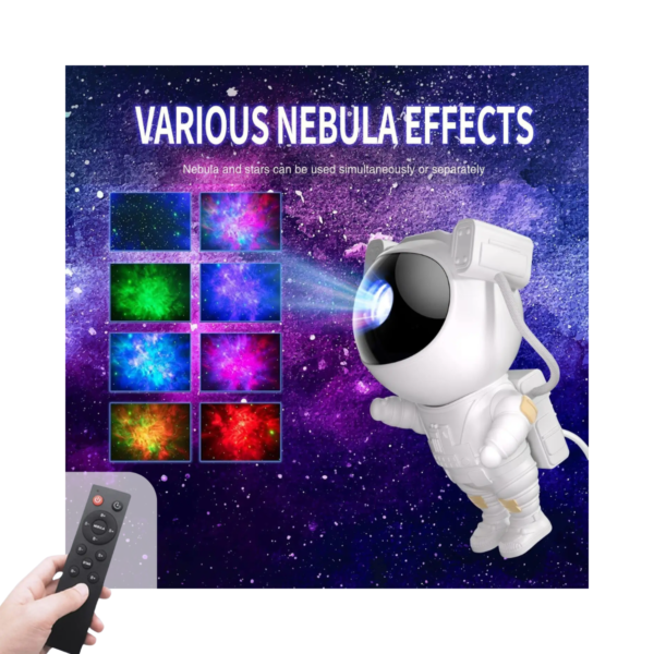 Lámpara Proyector Astronauta LED - Control Remoto, 7 Colores, Timer - Image 2