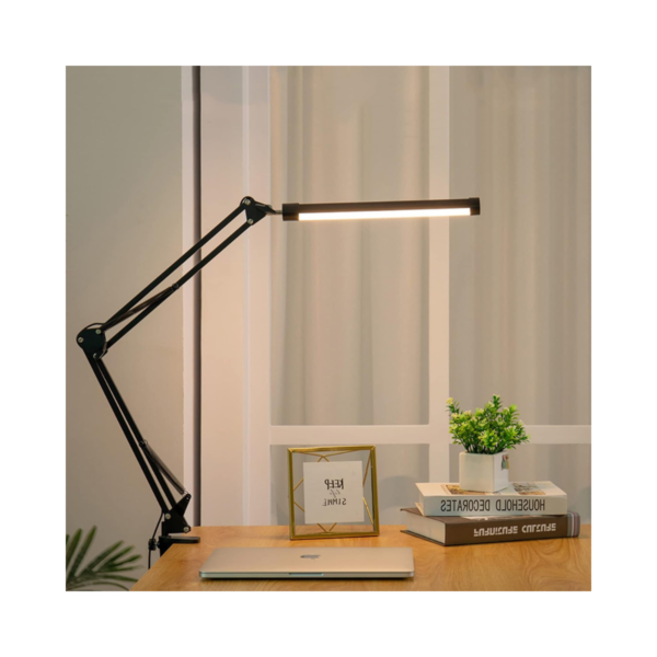 Lámpara de Escritorio LED Plegable con Clip - 3 Colores, USB, Brazo Largo - Image 5