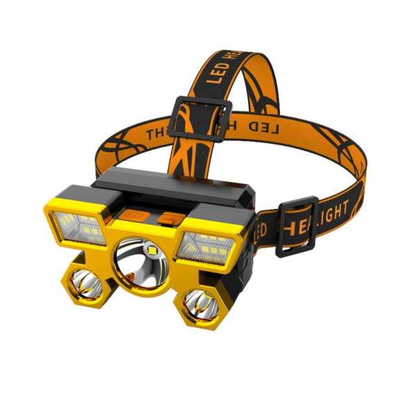 Linterna Minera 9 Led Vincha Recargable Usb De Largo Alcance