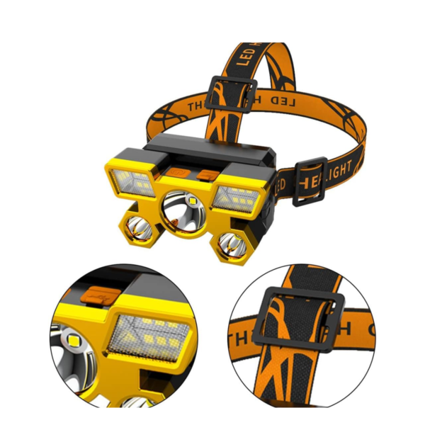 Linterna Minera 9 Led Vincha Recargable Usb De Largo Alcance - Image 7
