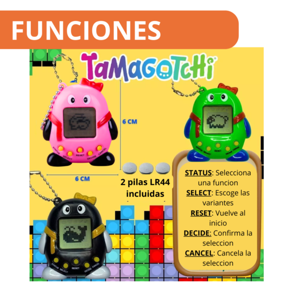Mascota Virtual Tamagotchi Virtual Pet Consola Retro Digital - Image 3