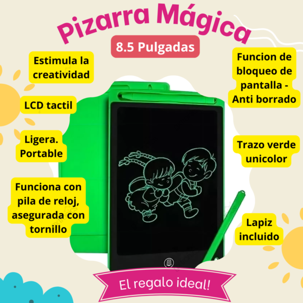 Pizarra Magica Tablet Infantil Lcd Digital 8.5 Lapiz Dibujar - Image 2