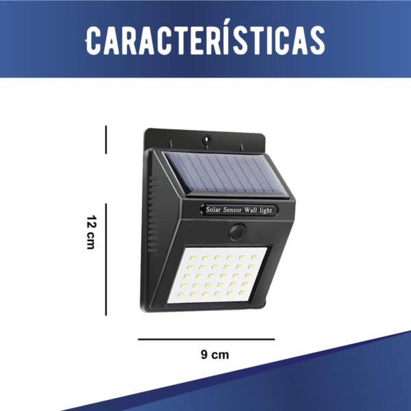 Reflector Led Aplique Para Exterior Energia Solar Con Sensor - Image 5