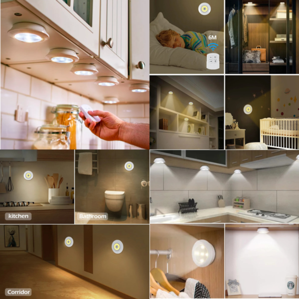 Set 3 Luces Led Inalambricas Alacena Placard Control Remoto - Image 8