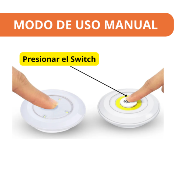 Set 3 Luces Led Inalambricas Alacena Placard Control Remoto - Image 5