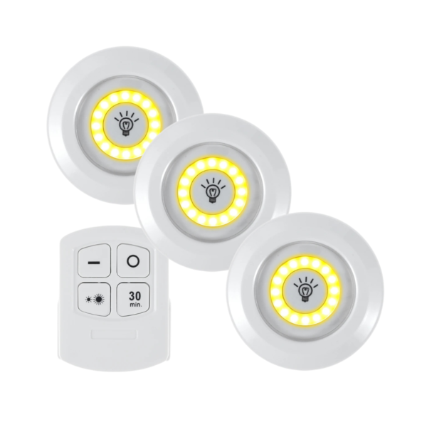 Set 3 Luces Led Inalambricas Alacena Placard Control Remoto - Image 4