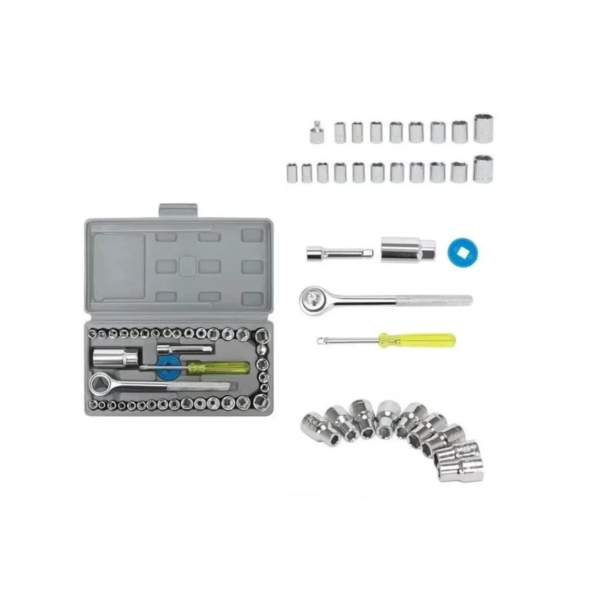 Set Juego De Llaves Criquet Tubos Combinadas Caja Kit 40 Pza - Image 7