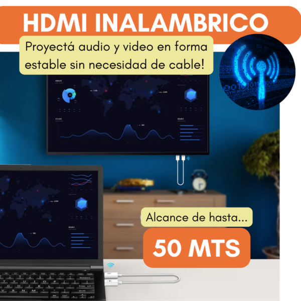 Sistema HDMI Inalámbrico CS6 - 50m Alcance, 1080P, Dual Band - Image 9