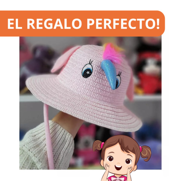 Sombrero Capelina Nena Verano Levanta Orejas Varios Diseños - Image 2