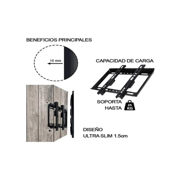 Soporte Smart Tv Led Lcd 14 22 24 28 32 40 42 Reforzado 25kg - Image 4