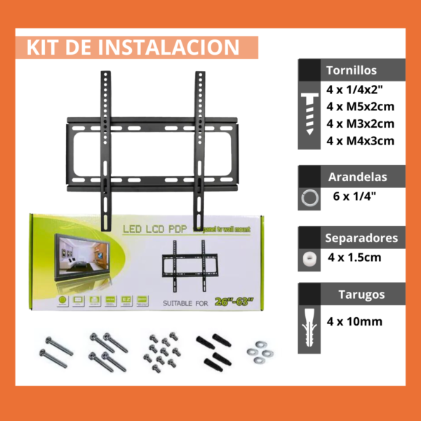 Soporte Tv Televisor 50 Pulgadas Lcd Led Pared Monitor 50 Kg - Image 3