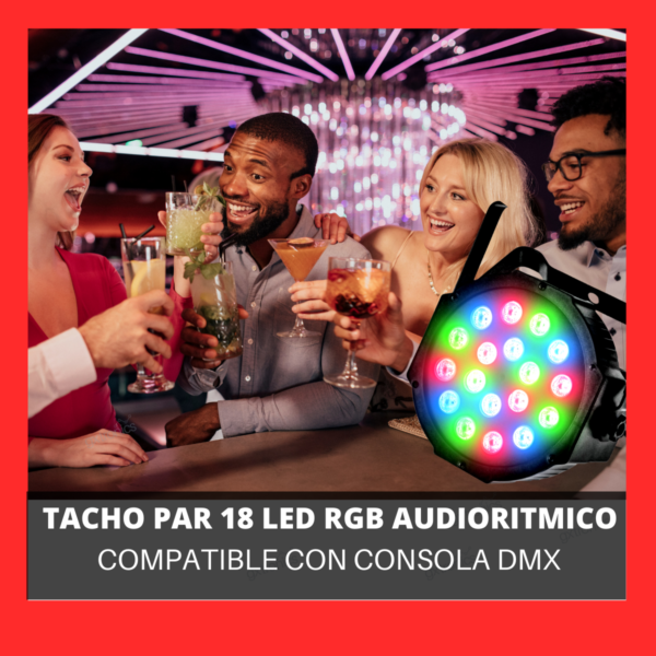 Tacho Proton 18 Led Dj Luces Colores Boliche Eventos Fiesta - Image 4