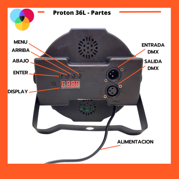 Tacho Proton 36 Led Dj Luces Colores Boliche Eventos Fiesta - Image 7