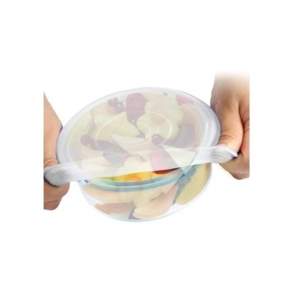 Tapas De Silicona Reutilizables X6 Transparente Bowl Premium - Image 6