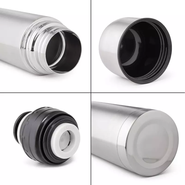 Termo Bala Con Doble Pared De Acero Inoxidable Heizen 1lt.!! Color Metal - Image 4