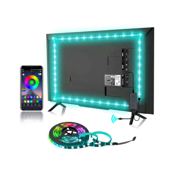 Tira LED RGB 5V Bluetooth APP, SMD5050, IP65, TV Backlight - Image 2