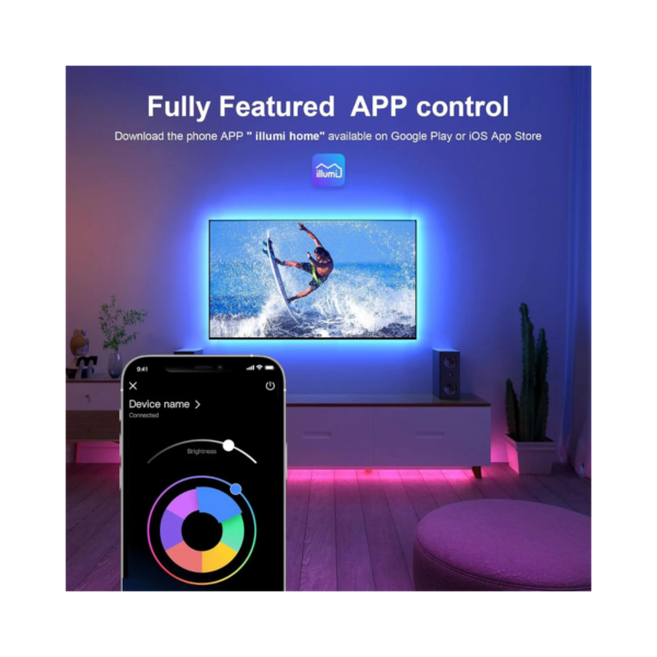 Tira LED RGB 5V Bluetooth APP, SMD5050, IP65, TV Backlight - Image 6
