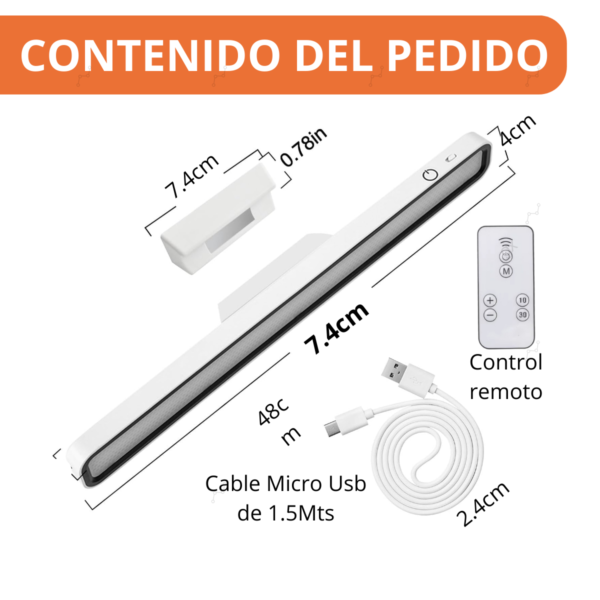 Tira Led Bajo Alacena Mesada 48cm Inalambrica Control Remoto - Image 5