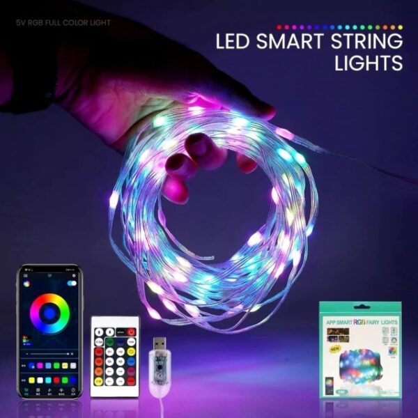 Luces LED Inteligentes de 10 Metros Audioritmico - Control por App y Mando