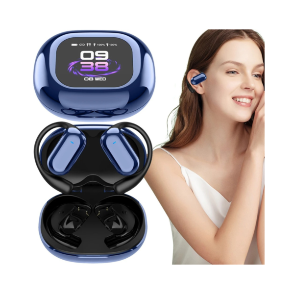 Auriculares Bluetooth 5.4 Open Ear Tactil + Estuche Smart - Image 9