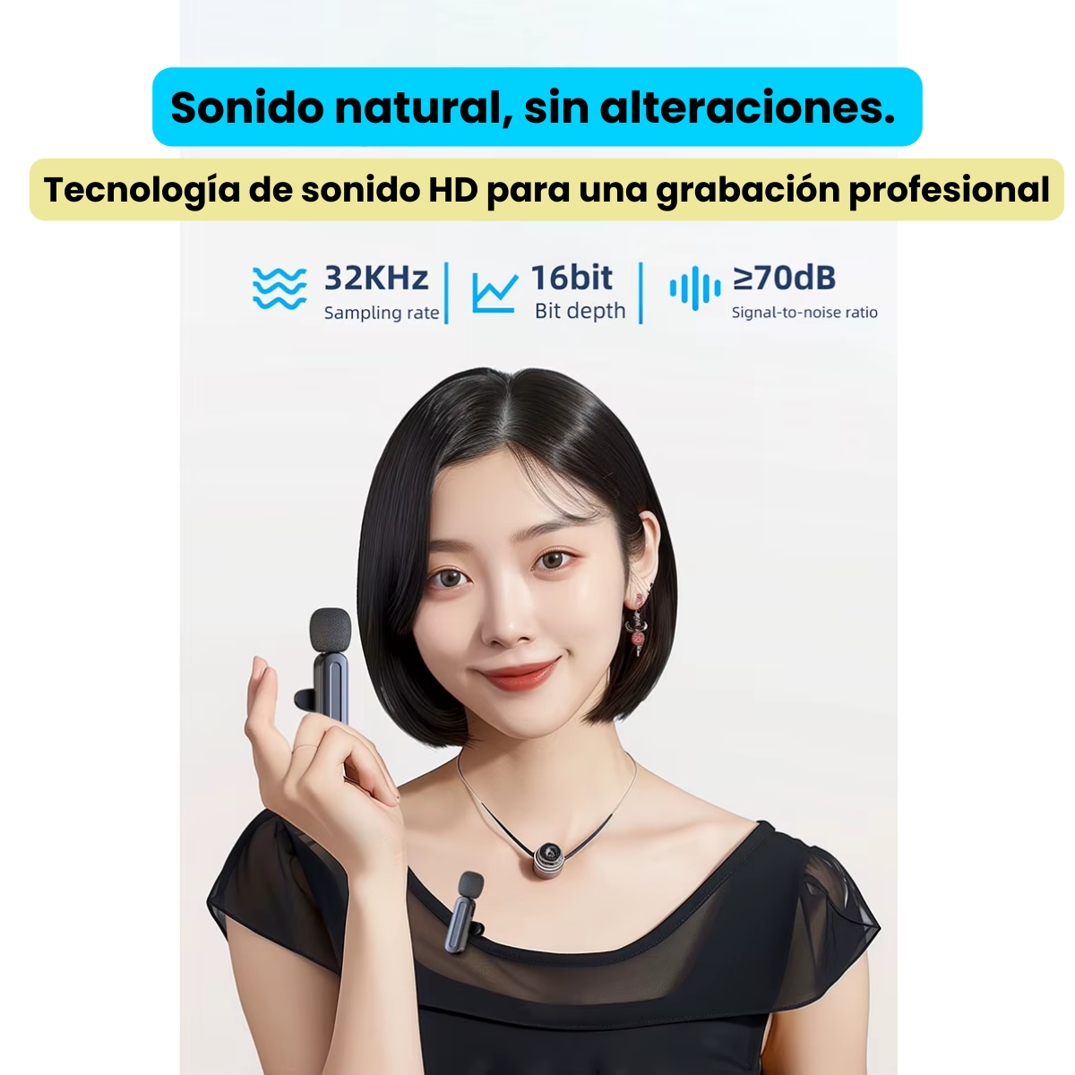 2 Microfonos Inalambricos Corbatero 3 En 1 Trrs Usb Tipo C Celular Compatible Con iPhone iPad Android Grabar Videos Entrevistas Podcast Streaming Sx26 Gxtronics - Image 9