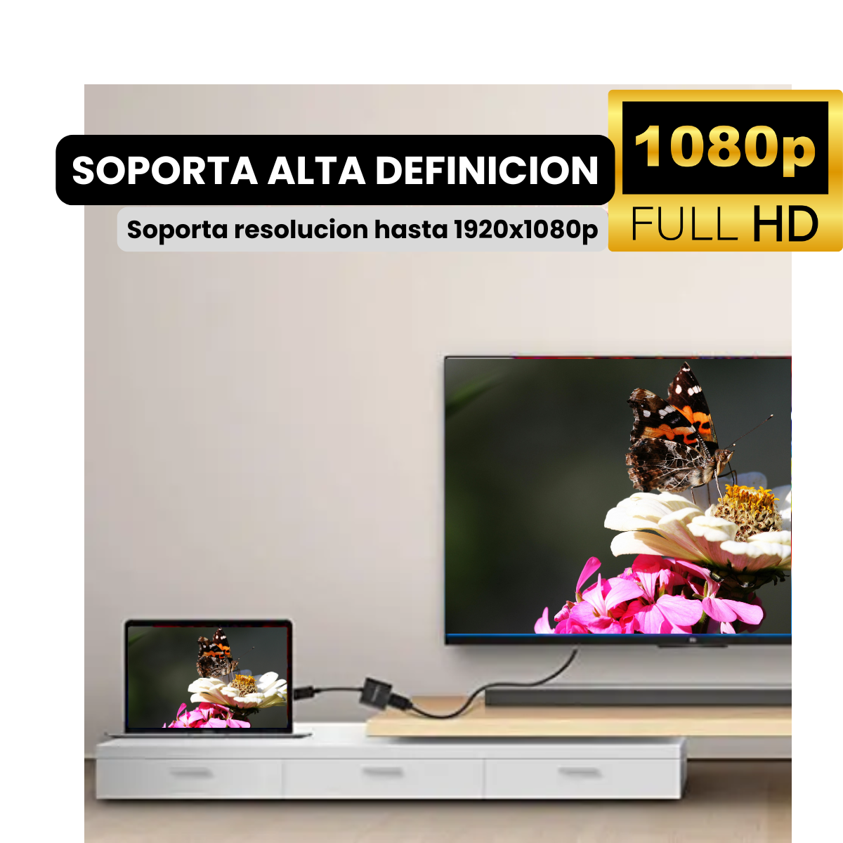 Cable Adaptador Displayport A Vga Conversor Full Hd 1080p - Image 4